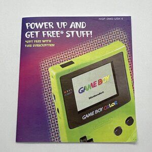 Game Boy Color Kiwi Power Up Insert Only NO SYSTEM Nintendo Power Promo Gameboy